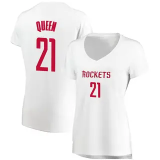 Women's Trevelin Queen Houston Rockets Fanatics Branded White Fast Break Jersey - Association Edition