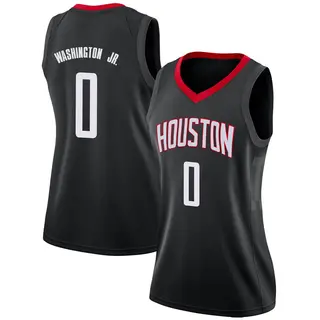 Women's TyTy Washington Jr. Houston Rockets Nike Swingman Black Jersey - Statement Edition