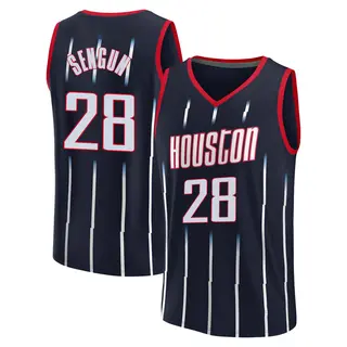 Youth Alperen Sengun Houston Rockets Fanatics Branded Replica Navy 2021/22 Fast Break City Edition Jersey