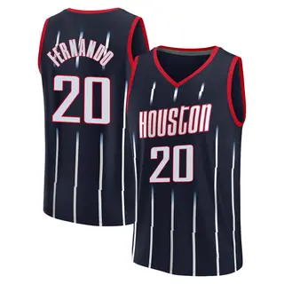 Youth Bruno Fernando Houston Rockets Fanatics Branded Fast Break Navy 2021/22 Replica City Edition Jersey