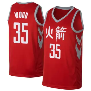 Youth Christian Wood Houston Rockets Nike Swingman Red Jersey - City Edition