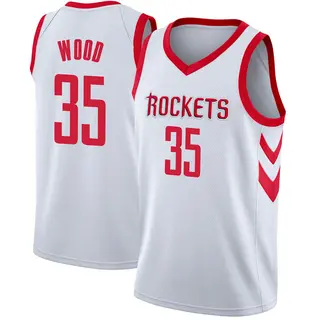 Youth Christian Wood Houston Rockets Nike Swingman White Jersey - Association Edition