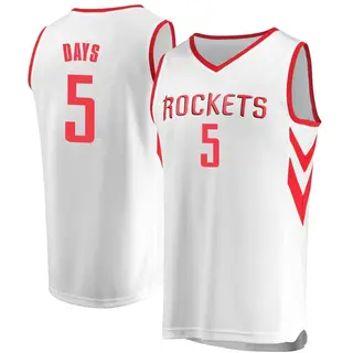 Youth Darius Days Houston Rockets Fanatics Branded Fast Break White Jersey - Association Edition