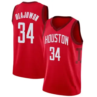 Youth Hakeem Olajuwon Houston Rockets Nike Swingman Red 2018/19 Jersey - Earned Edition