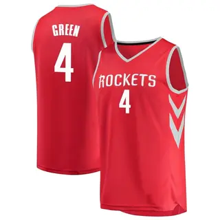 Youth Jalen Green Houston Rockets Fanatics Branded Fast Break Green Red Jersey - Icon Edition